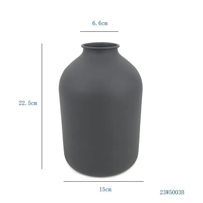 Matte Black Metal Vase: For Dried Flowers, Wedding Gifts, and Home Decor eprolo