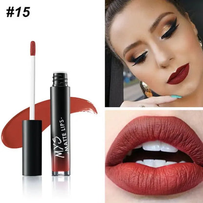 MYS Brand Makeup Matte Liquid Lipstick Tint Waterproof Make Up Long Lasting Lip Stick Nude Lip Gloss Cosmetics Batom eprolo