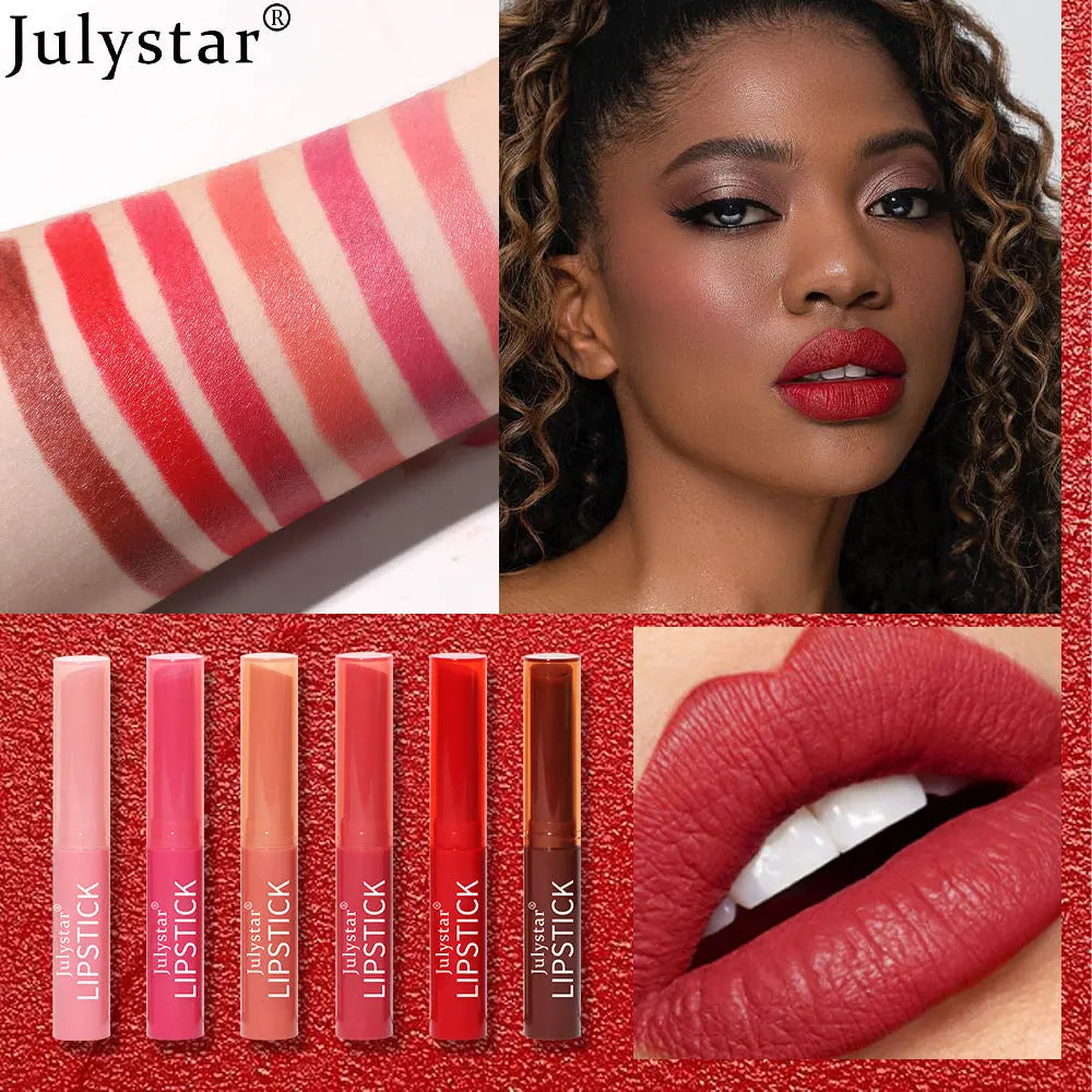 Durable Waterproof Non Stick Cup Genuine Six Color Lipstick Matte Velvet Foggy Lipstick eprolo