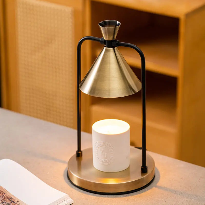 Aromatherapy desktop retro melting candle simple desk lamp bedroom dimmable melting wax lamp iron art fragrance night light eprolo