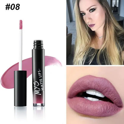 MYS Brand Makeup Matte Liquid Lipstick Tint Waterproof Make Up Long Lasting Lip Stick Nude Lip Gloss Cosmetics Batom eprolo