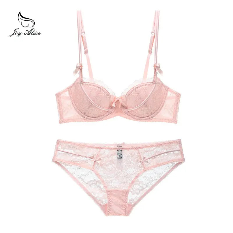 Femal Intimates Lingerie Set Gather Adjustable Underwear Women Lace Bra Set Push Up Bra And Panty ABC Cup Bra Briefs eprolo