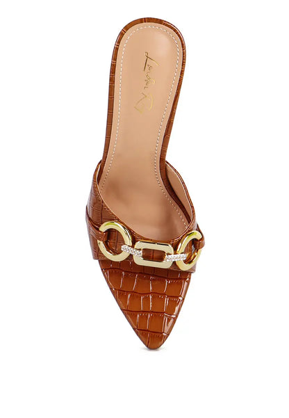 Drippin Hot Croc Patent Faux Leather Sandals Ruby Smudge