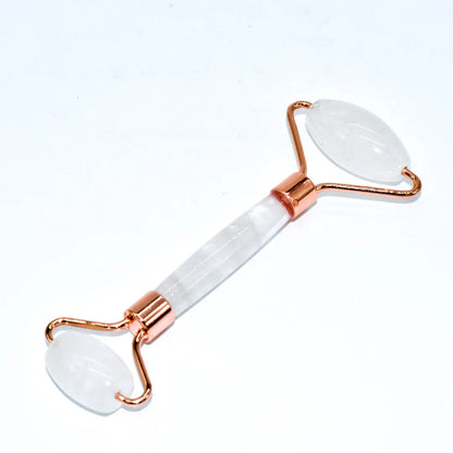 Copper & Crystal Face Roller - Massager Pink Corydalis