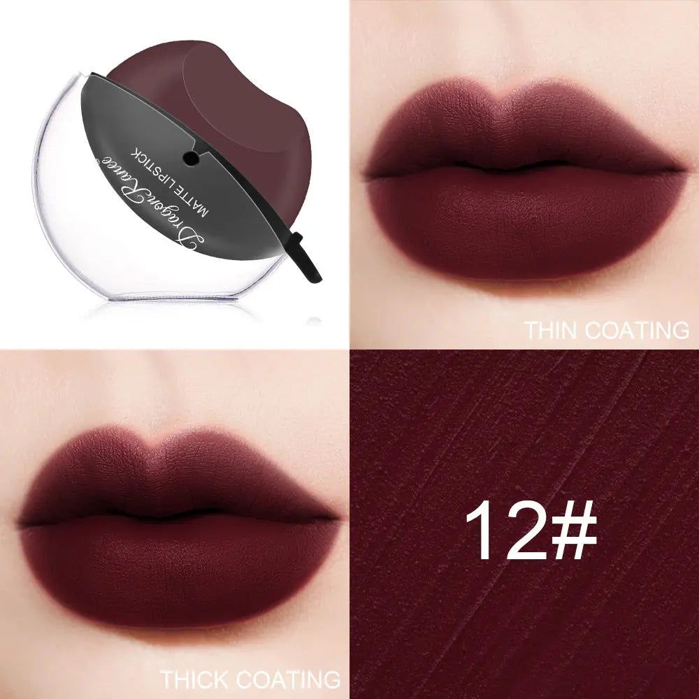 Sip Into Makeup Lazy Lip Lipstick Lipstick Is Not Easy To Fade Matte Makeup Effect Matte Lipstick Big Red Lipstick eprolo