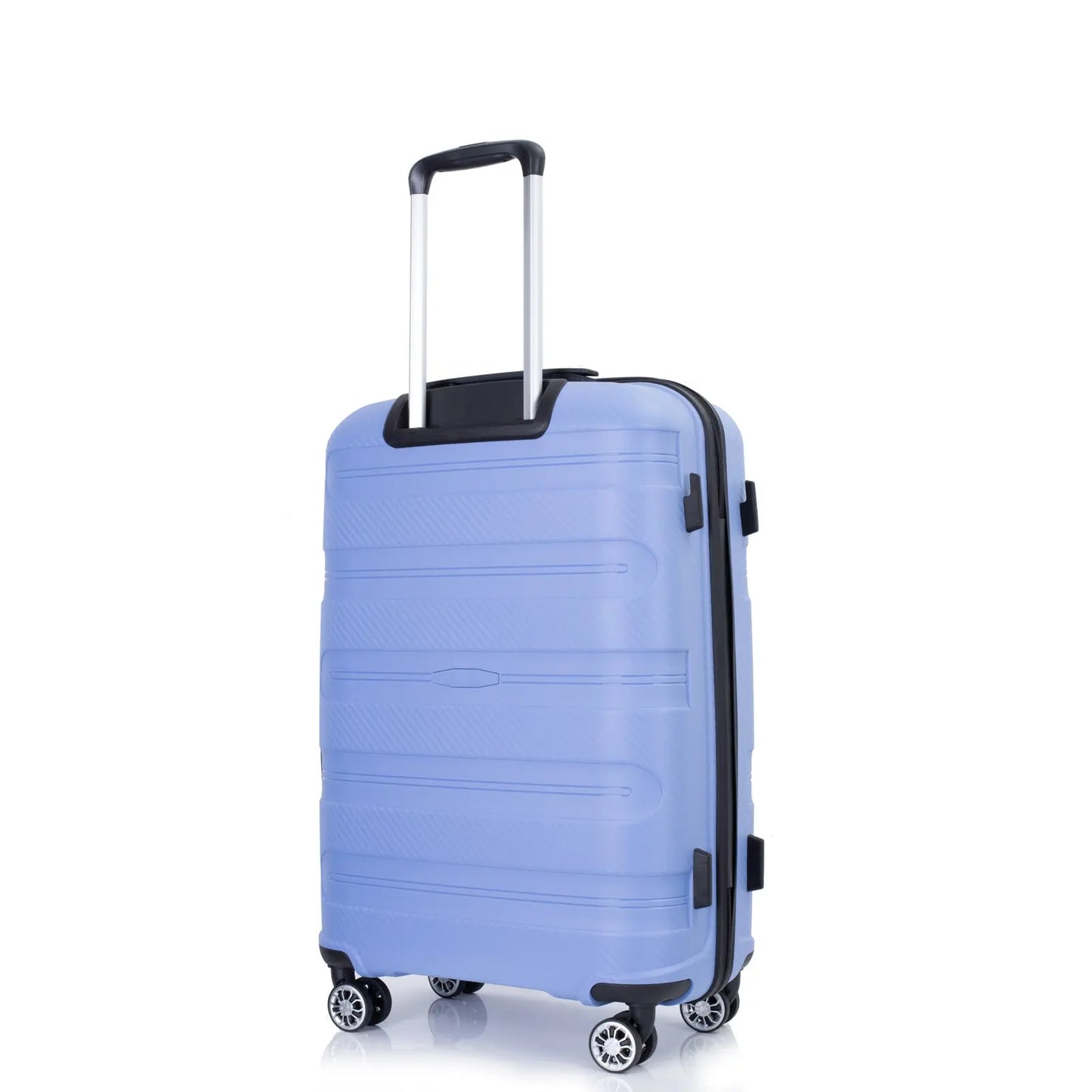 Hardshell Suitcase Spinner Wheels PP Luggage Sets Lightweight Durable Suitcase ,3-Piece Set (20/24/28) ,Purplish Blue eprolo