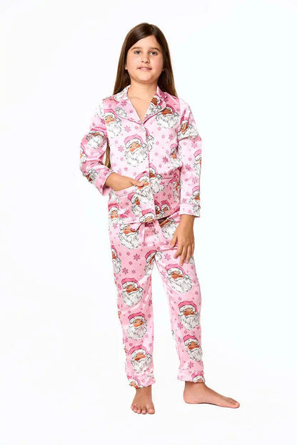 Parent child outfit European and American Christmas pajamas set printed home clothes for women eprolo