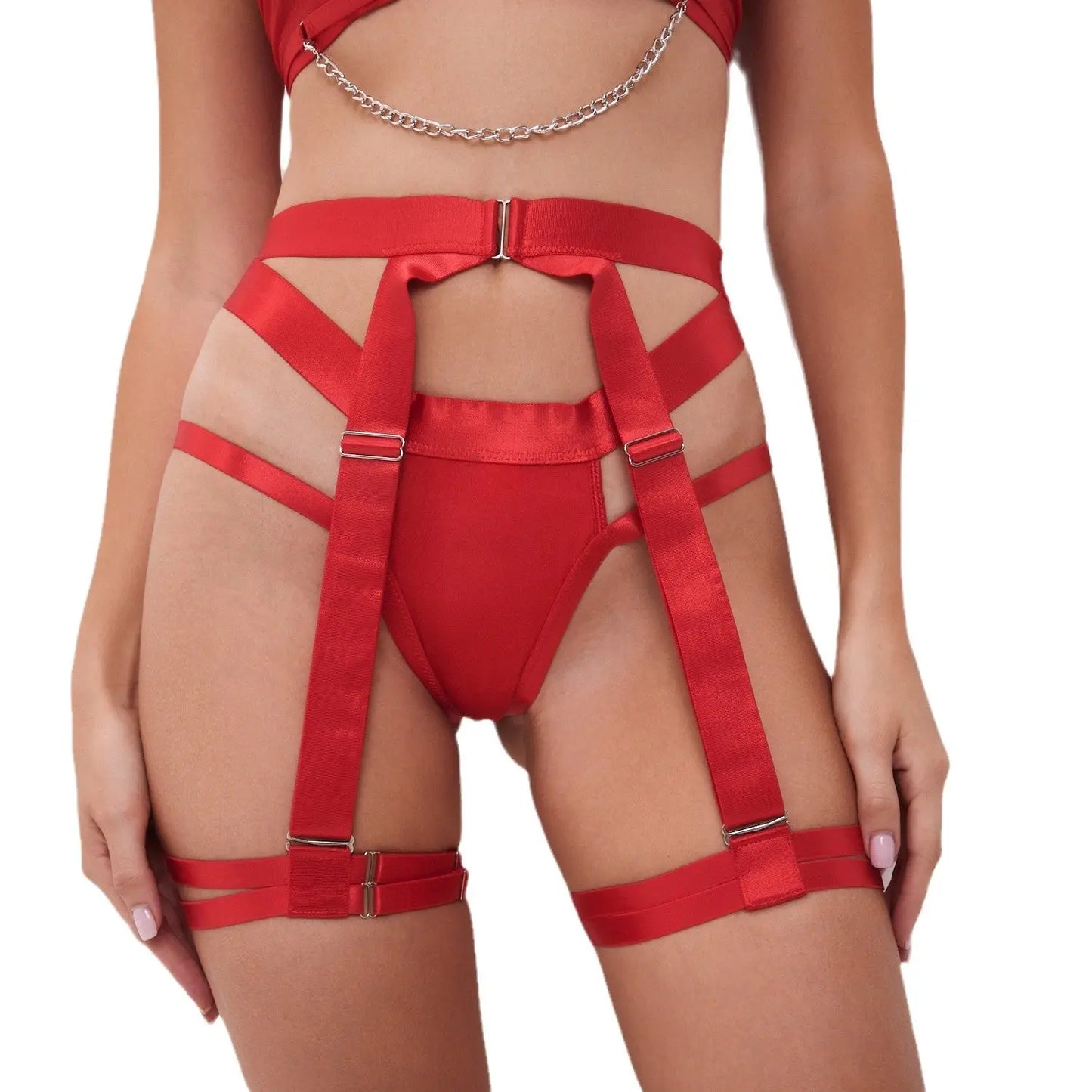 New Hot Selling Sexy Underwear Red Sexy Set Strap Hollow Out Spot eprolo