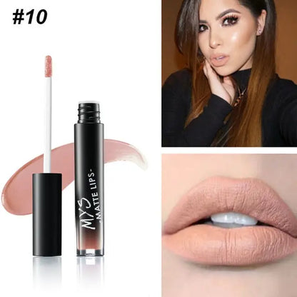 MYS Brand Makeup Matte Liquid Lipstick Tint Waterproof Make Up Long Lasting Lip Stick Nude Lip Gloss Cosmetics Batom eprolo