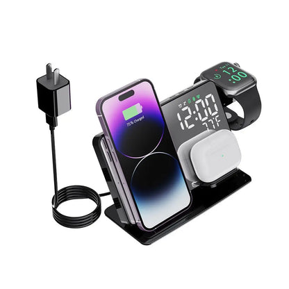 15W Four in One Wireless Charging Clock LED Digital Display Alarm Clock Temperature Display Wireless Charging eprolo