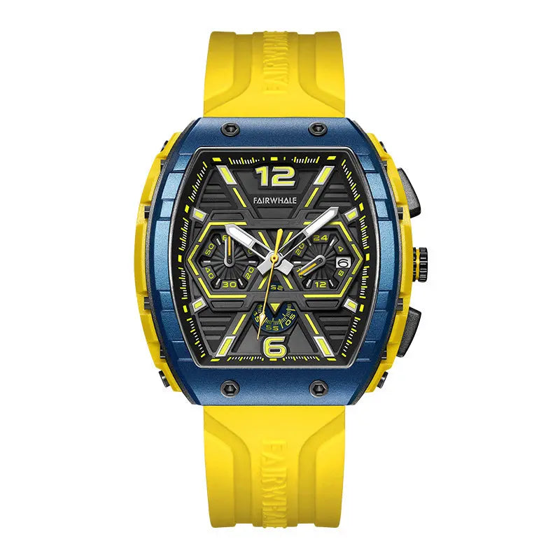 Men's multi-functional cool three eye shaking sonic explosive casual quartz wristwatch eprolo