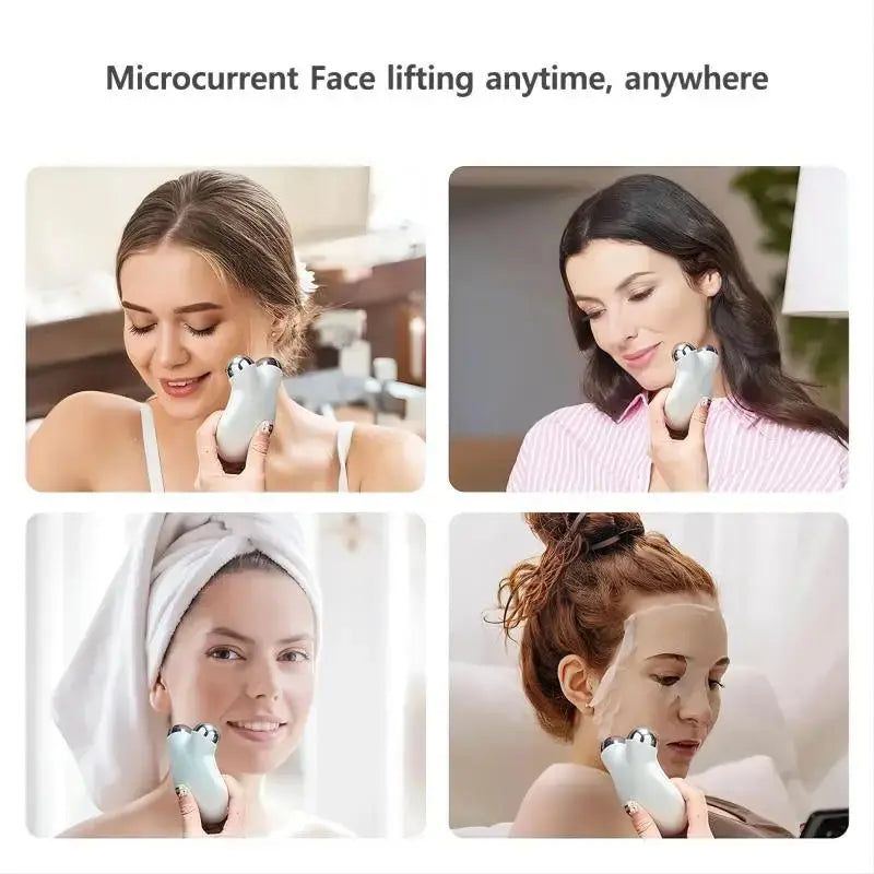 Micro current facial and neck rejuvenation beauty device firming household massager lip and face electric roller instrument eprolo