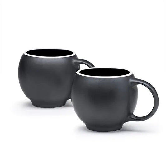 EVA teacups set of 2 - Black matte Tan Crius