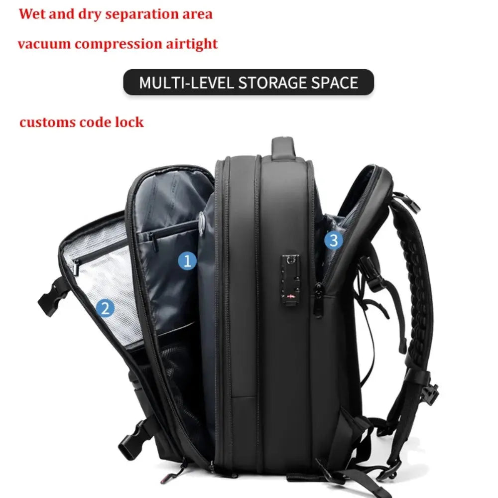 Expandable Waterproof Travel Backpacks Men Business Laptop Backpack With Valve Vacuum Compression Backpack eprolo