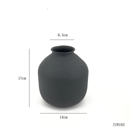 Matte Black Metal Vase: For Dried Flowers, Wedding Gifts, and Home Decor eprolo