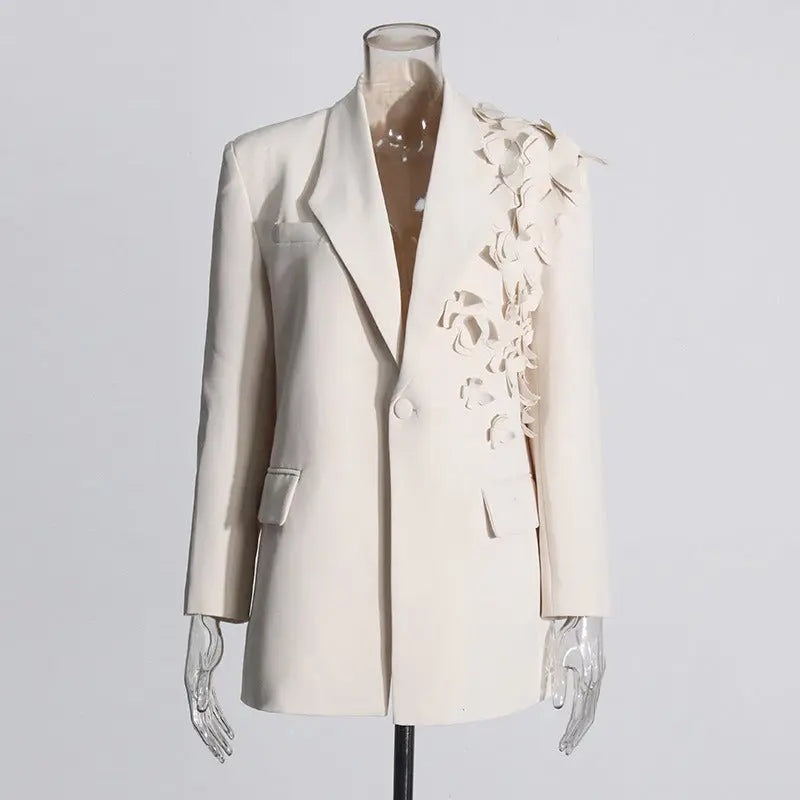 Splicing three-dimensional butterfly decoration suit jacket eprolo