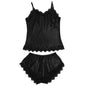 Women Sexy Sleepwear Kit Ladies Sleeveless Lingerie Lace V-Neck Nightgown Polyester Pijama eprolo