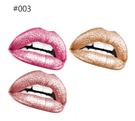 UBUB 12 Colors Glitter Metallic Lip Gloss Matte Waterproof Lip Stick Moisturizing Liquid Lipstick Makeup Cosmetic eprolo