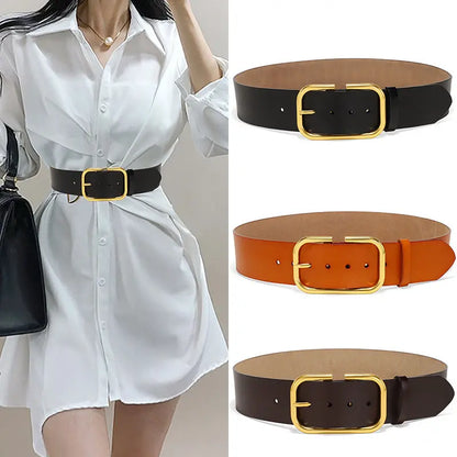 Ladies' cowhide wide waistband waistband decorative skirt windbreaker belt waistband eprolo