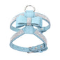 Sparkling rhinestone bow pet chest strap, rhinestone dog chest strap, suede microfiber dog chain pet supplies eprolo