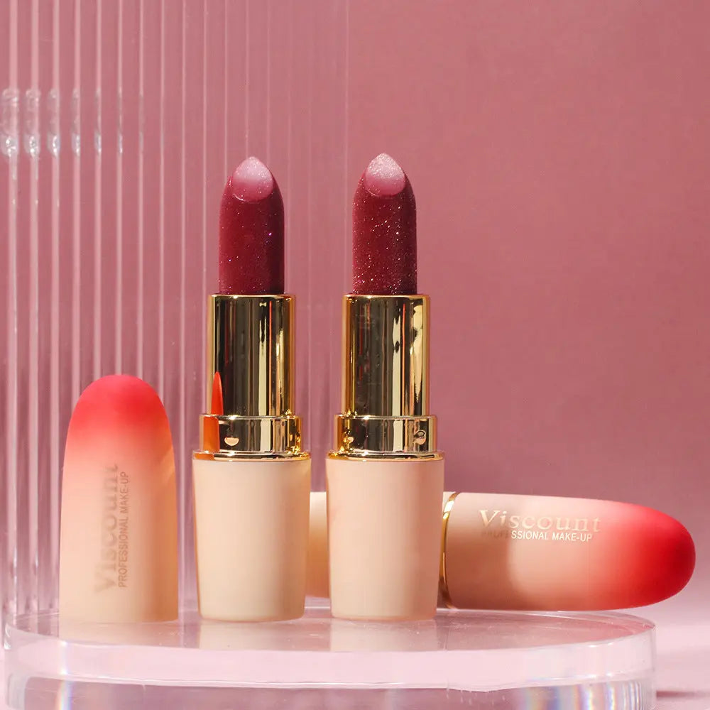 Waterproof And Durable Lipstick Velvet Fine Glitter Matte Lip And Cheek Dual-Use Lipstick eprolo