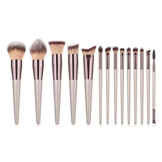 14pcs Fashionable Brushes Contour Blush Makeup Professional Foundation Maroon Asteria