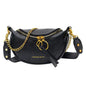 Fashion Double Zipper Bags Leather Shoulder Bags Crossbody Bag Chest Bags eprolo