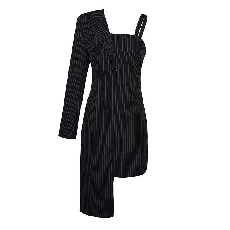 Juliette Pinstripe Blazer Dress Lilac Angel