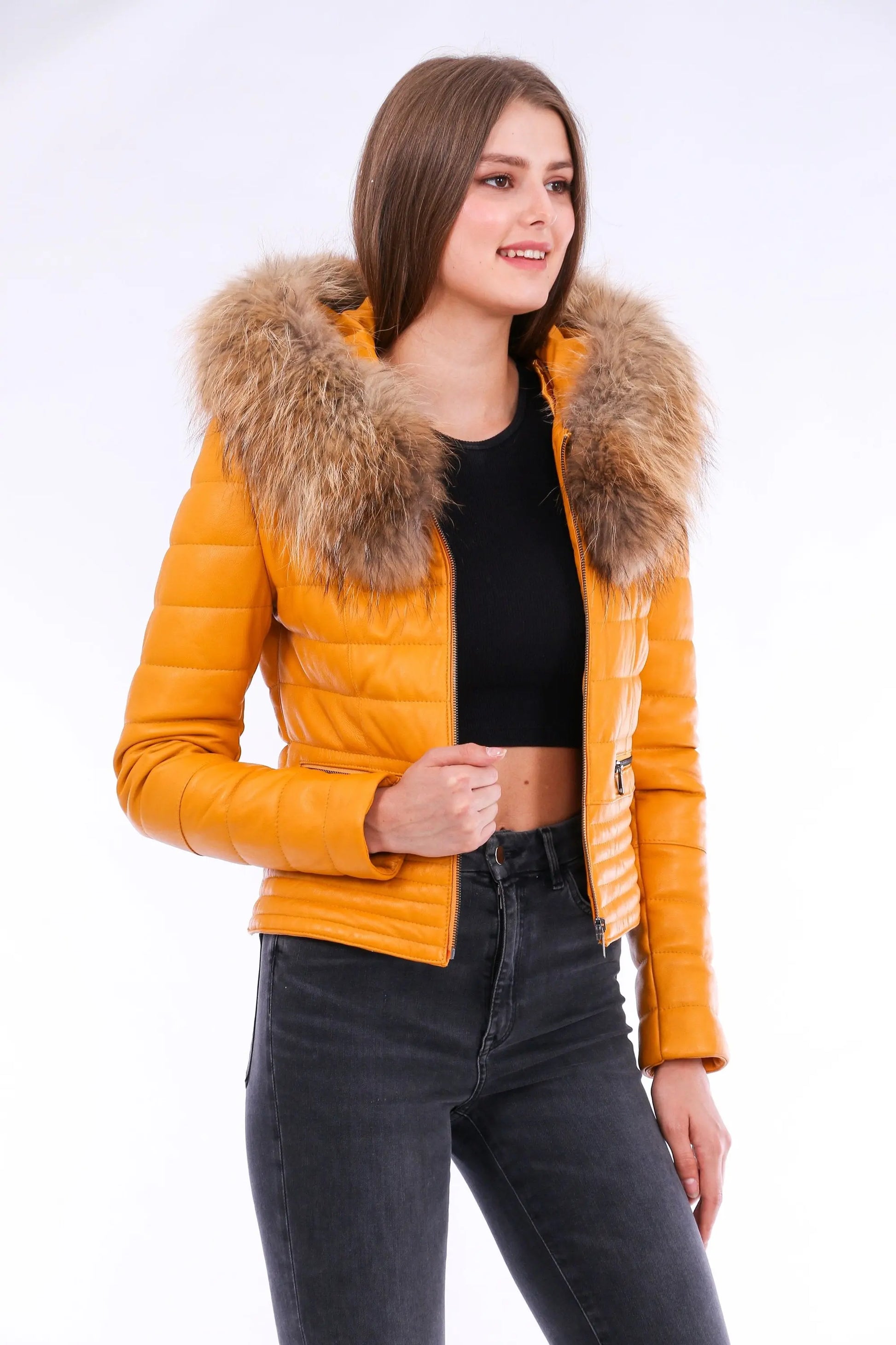 Anoraq Quilted Leather Jacket Sangria Iapetus