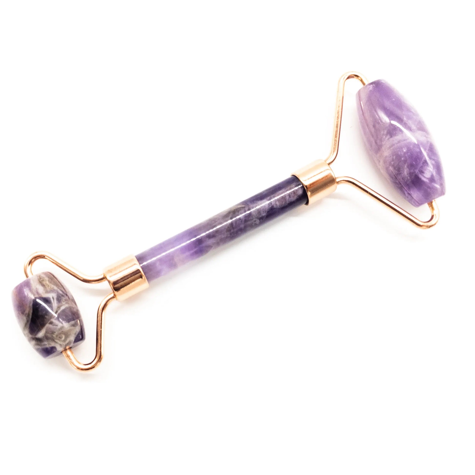 Copper & Crystal Face Roller - Massager Pink Corydalis