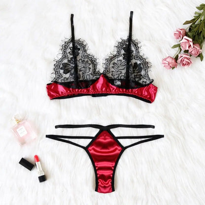 EP Large Size Women Hot Erotic Sexy Lingerie Lace Bra Crotch Porno Jade