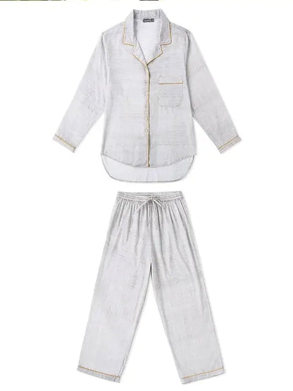 Children's Loungewear PJ Set - Brushstroke - Erawan (Grey) Ivory Meleager