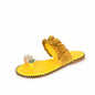 Flat Toe Casual Womens Slippers Pineapple Pearl Beach Slides Coffee Jasper