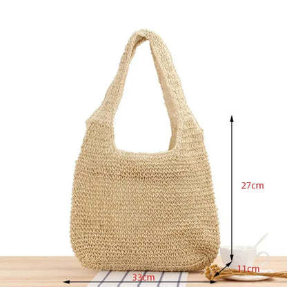 Casual Summer Shoulder Beach Bag Yellow Pandora