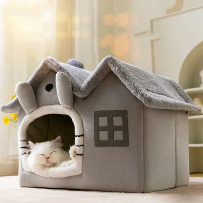 Removable Roof Plush Pet House Yellow Pandora