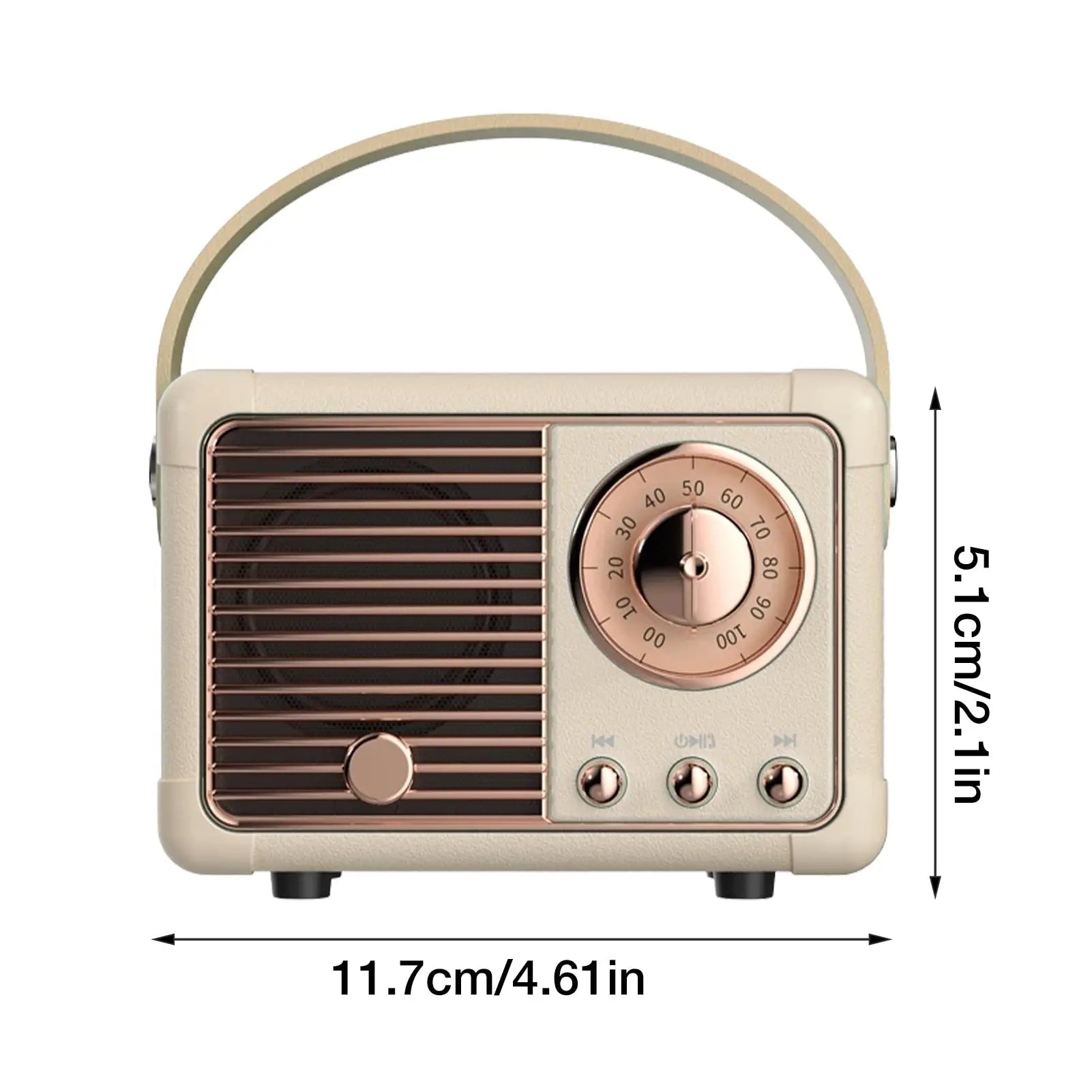 Bluetooth Compact Retro Speakers with Radio Yellow Pandora