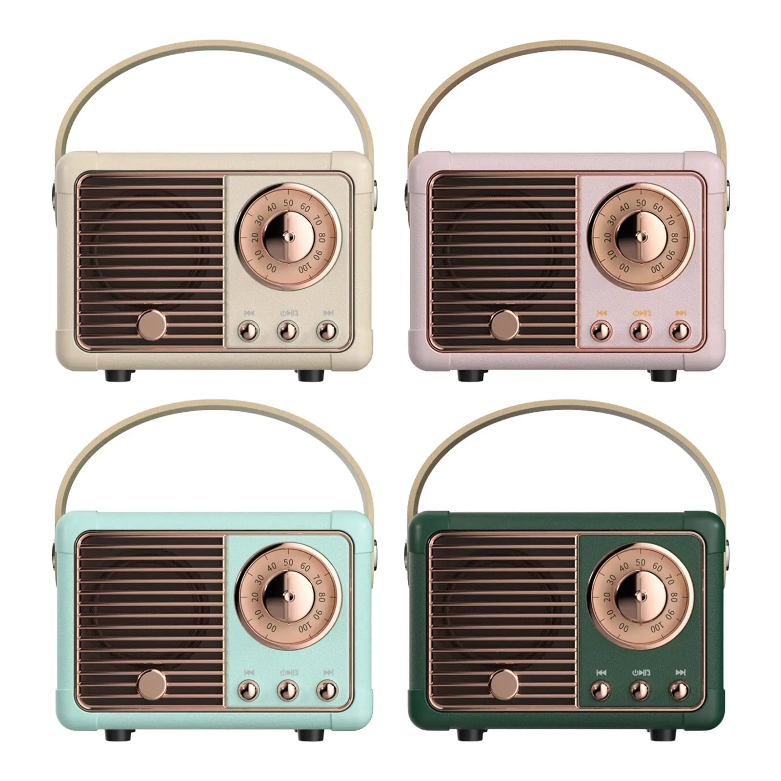 Bluetooth Compact Retro Speakers with Radio Yellow Pandora