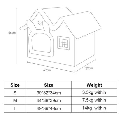 Removable Roof Plush Pet House Yellow Pandora