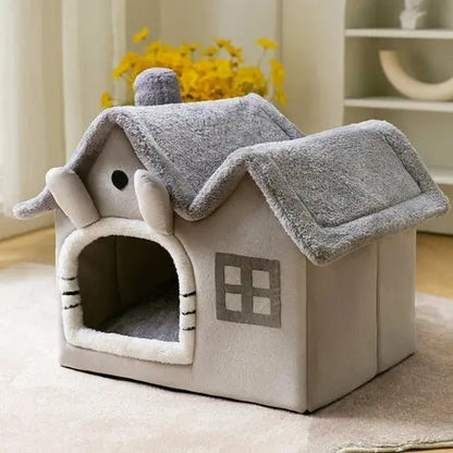 Removable Roof Plush Pet House Yellow Pandora