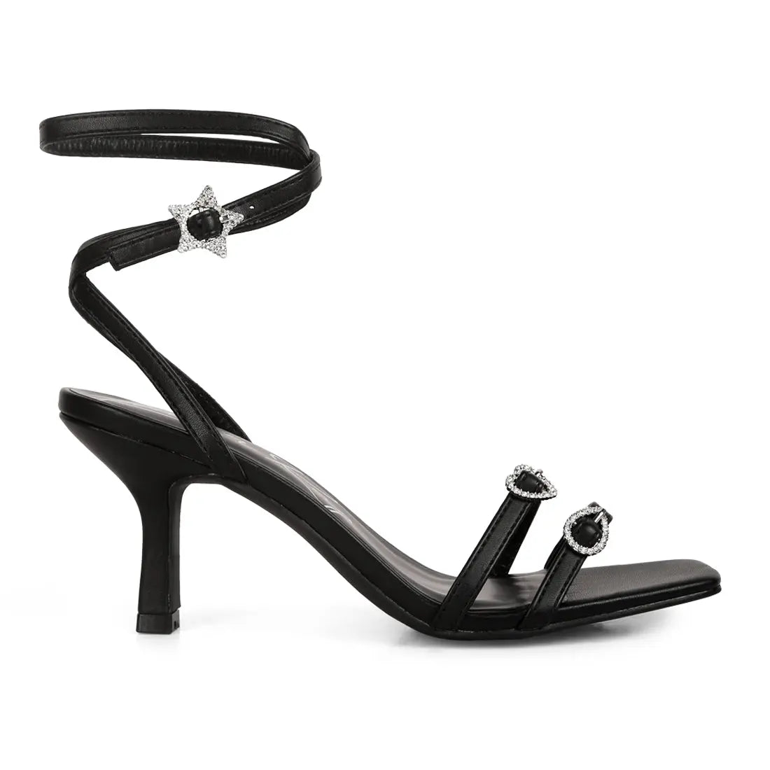 Buckle High Heel Sandals Ruby Smudge