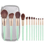 12pcs Poppies Makeup Brushes Set Beginner Foundation Eye Shadow Loose Maroon Asteria