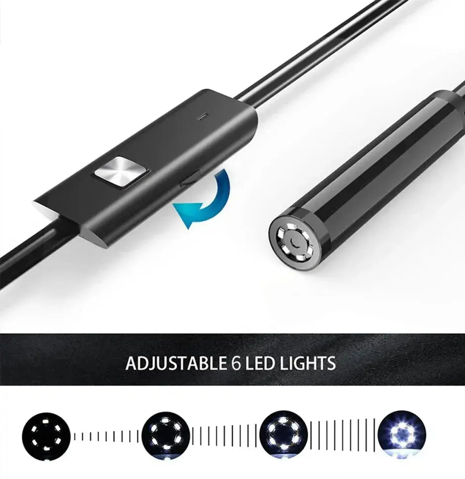 7.0MM TYPE-C Endoscope Camera IP67 Waterproof 6 LEDs Adjustable USB AliExpress