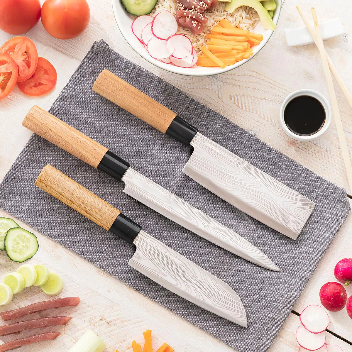 Set of Knives with Professional Carry Case Damas·Q InnovaGoods Bigbuy