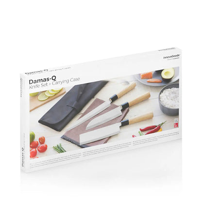 Set of Knives with Professional Carry Case Damas·Q InnovaGoods Bigbuy