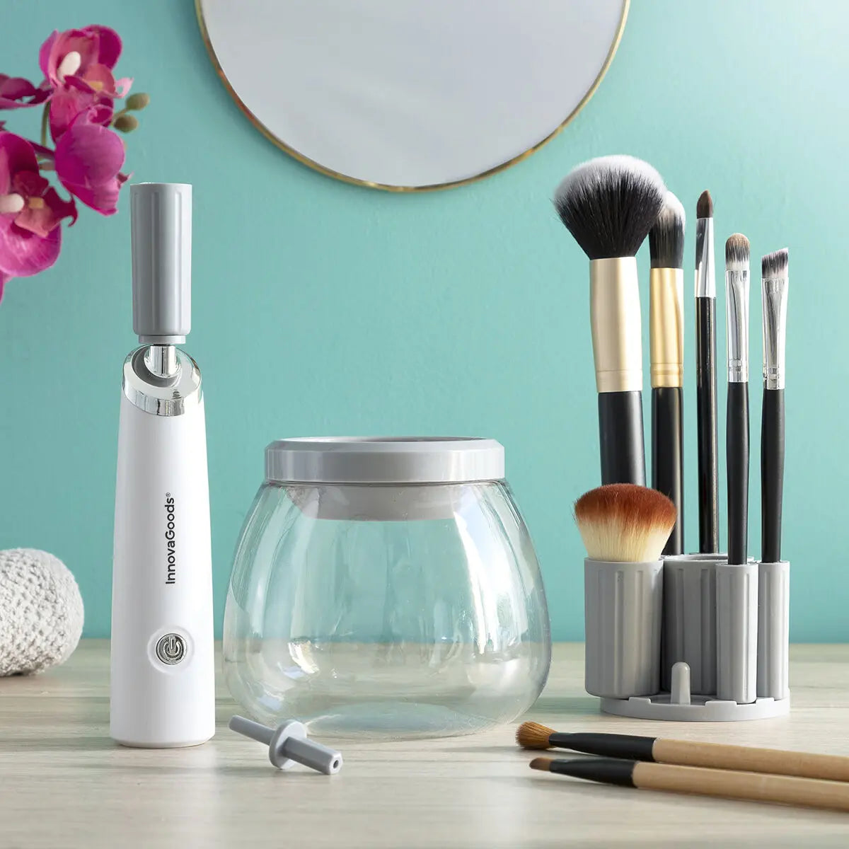 Automatic Make-up Brush Cleaner and Dryer Maklin InnovaGoods Bigbuy