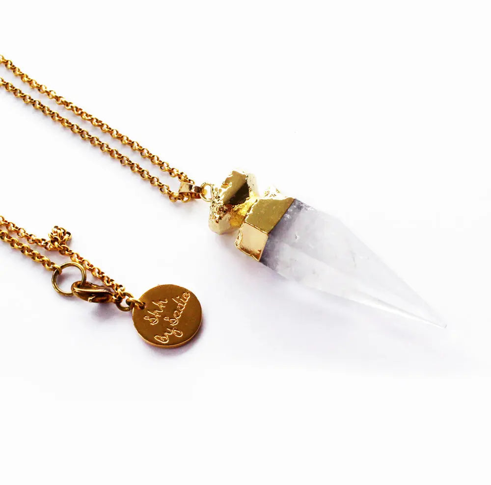 Glow Necklace - Crystal Quartz Yellow Athena