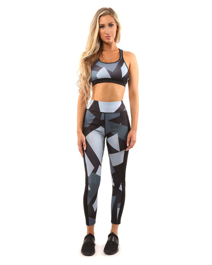 Bondi Set - Leggings & Sports Bra - Black/Grey Lazurite