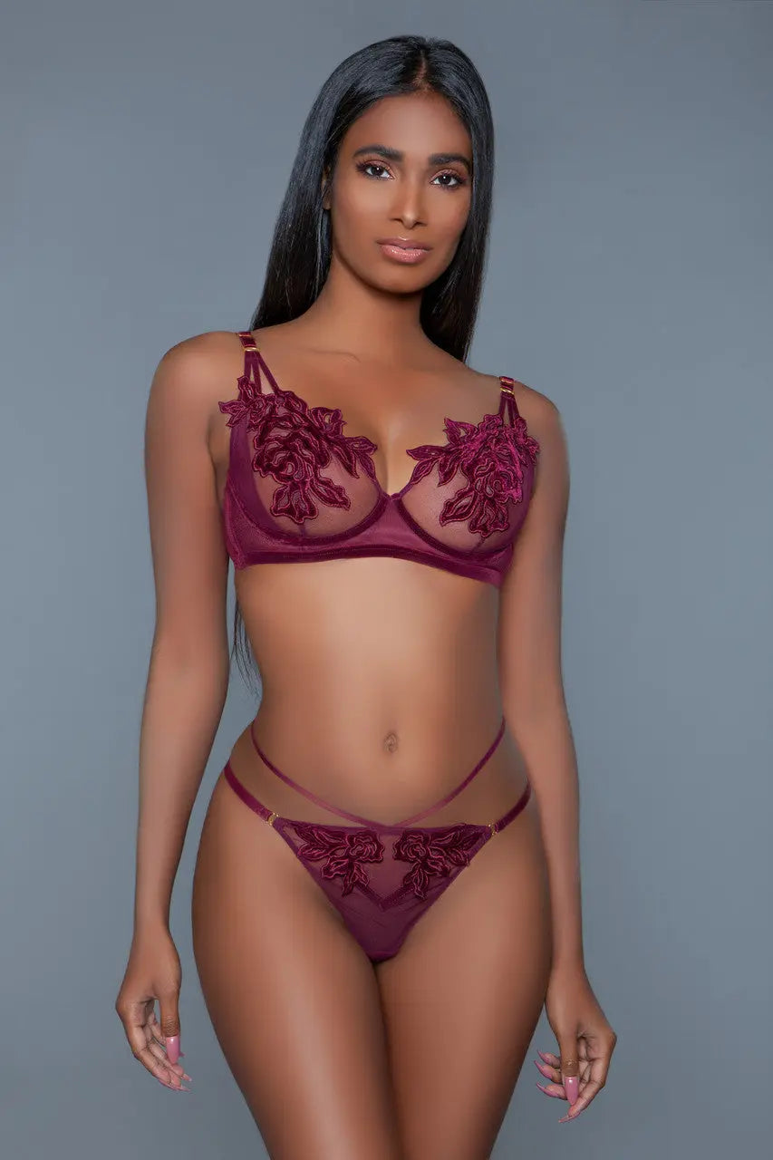 Evangeline Set Lingerie Magenta Caeneus