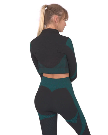 Trois Seamless Sports Jacket - Black with Blue Lazurite