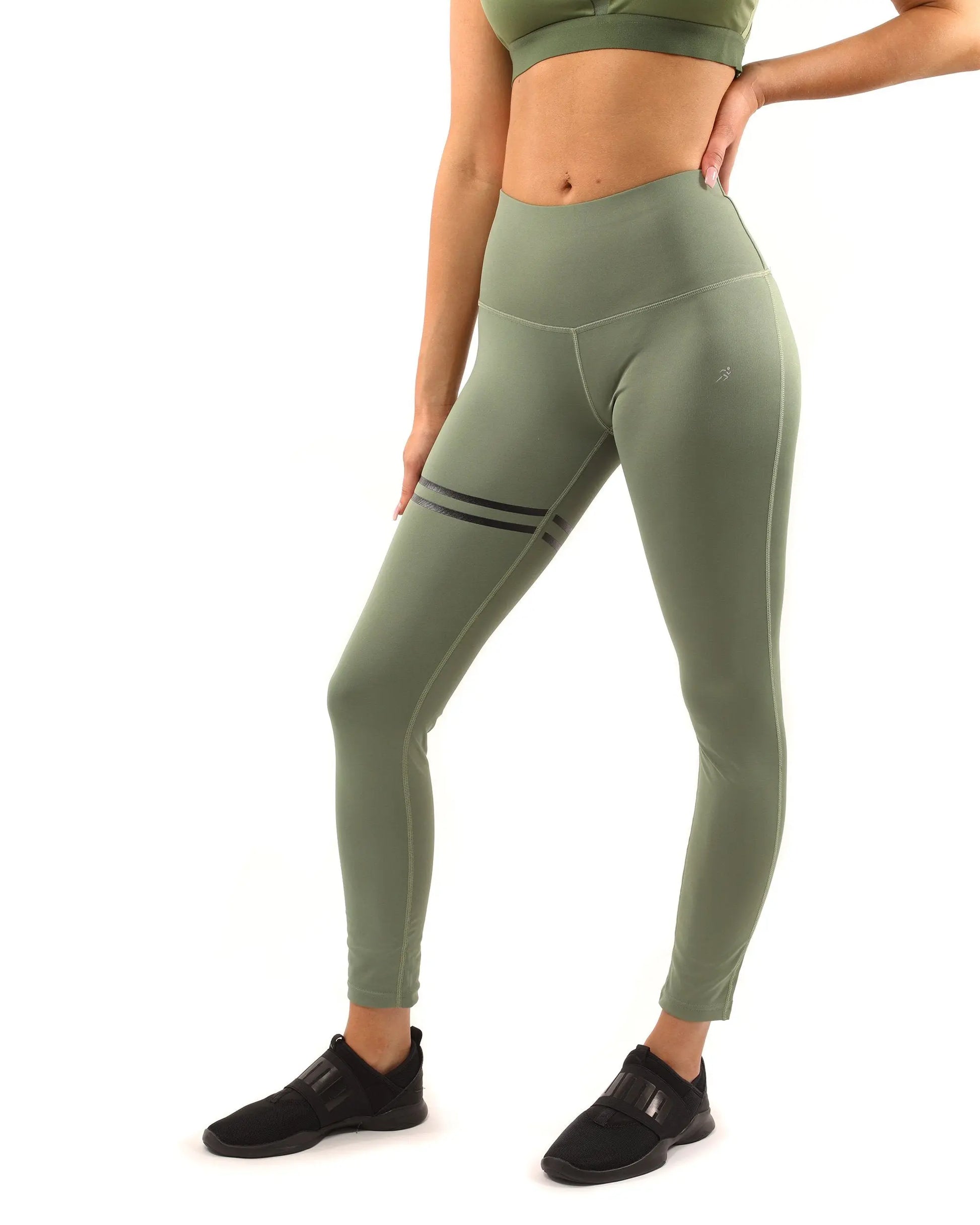 Huntington Set - Leggings & Sports Bra - Olive Green Lazurite